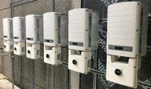 Inverter bank commercial installation Aurora Energy