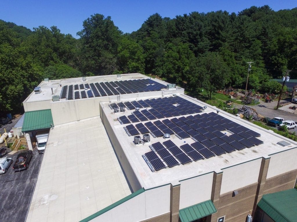 Office building solar array MD VA DC commercial solar installer Aurora Energy Inc.