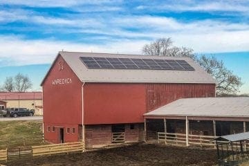 Solar for farms barn roof array Aurora Energy Inc. installer