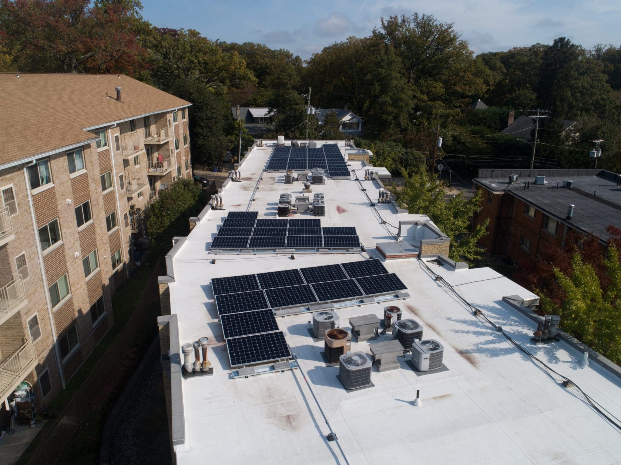 Elm Gardens rooftop solar array Washington DC