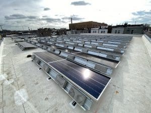 Commercial rooftop array Eaton Street Baltimore
