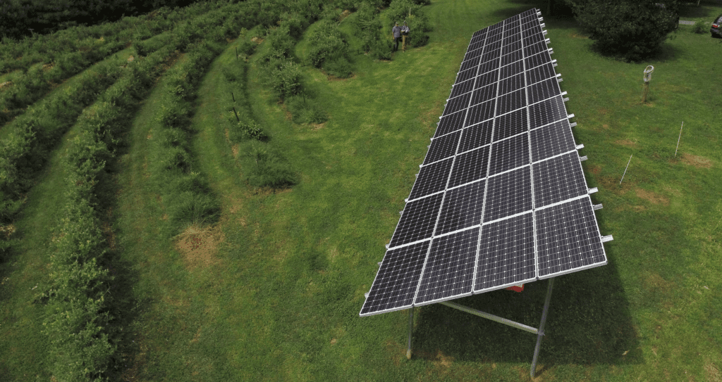 Slater Run Winery ground mount solar array